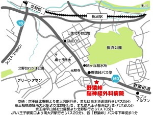 「野猿峠脳神経外科病院」MAP